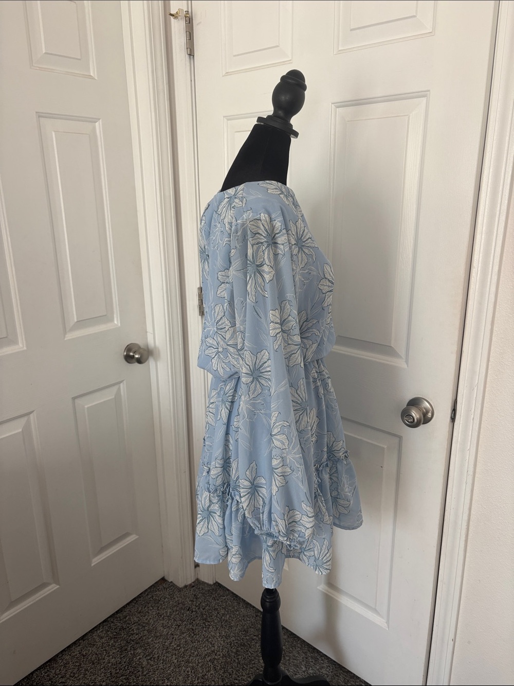 Flying Tomato Sky Boho Blue Floral Dress - Picture 5 of 13